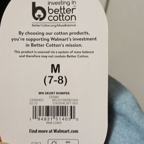 Wonder Nation Girls One piece Romper sz M 7/8 - Picture 5 of 5